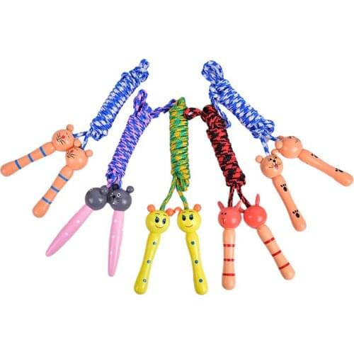 2020 NEW Animals Rope 1.98M/2.18M Lovely Cartoon Wood Handle Kids Children Skipping Jump Rope Sport Exercise Tool
