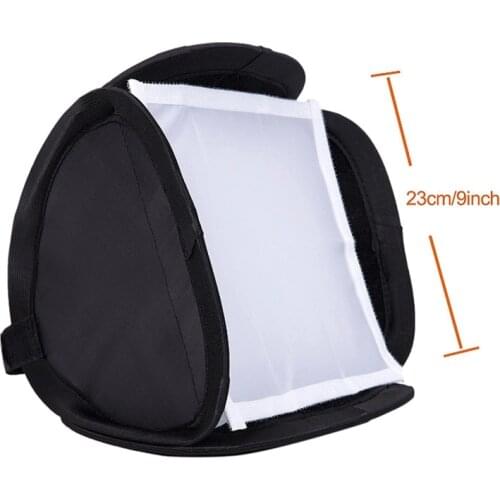23*23cm Mini Softbox Diffuser Portable Camera Studio Flash Light Softbox Diffuser For SpeedLight Flash DSLR Camera Speedlite