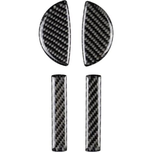4Pcs/Set car carbon fiber inner door handle sticker cover decal mini Cooper club man car accessories Детали интерьера