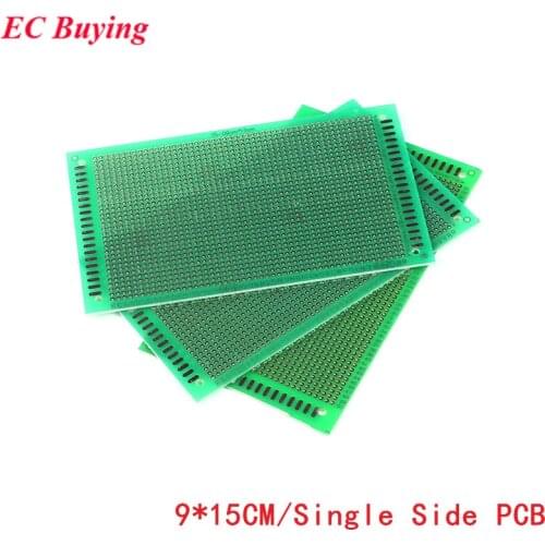 5pcs 9x15 9*15 Single Side Prototype PCB Universal Printed Circuit PCB Glass Fiber Universal Board Green Oil Epoxy Protoboard