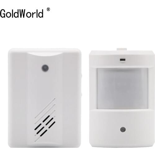 Wireless Detector Alarm Driveway Patrol Garage Infrared Wireless IR Remote Security Doorbell Alarm System Motion Sensor White