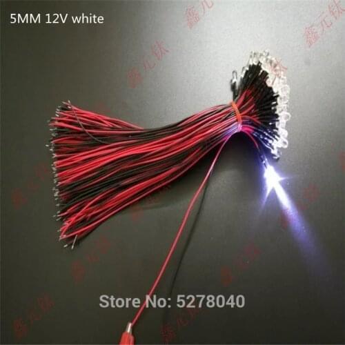 Flash light bead 3mm 5mm 12v With lighting 1.5HZ Transparent highlight red yellow blue green white 50pcs/lot