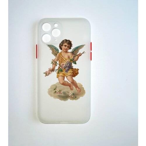 Renaissance angels baby Phone Case Colorful Bumper Shockproof Trasparent For iPhone 12 11 Pro Max Mini XR X XS 8 7 Plus Cover
