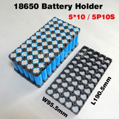 Free Shipping 5*10 18650 battery holder (integrated) Used for 5P10S 36V 10ah 12Ah 15Ah li-ion battery pack E-bike battery holder