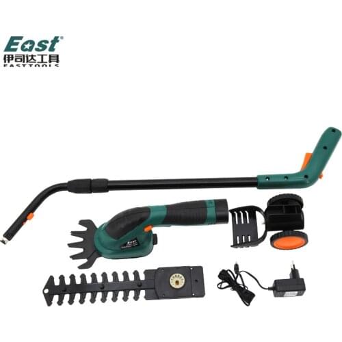 Freeshipping East ET1502 Power Tools 7.2V Combo Lawn Mower Li-Ion Rechargeable Hedge Trimmer Grass Cutter Cordless Garden Tools