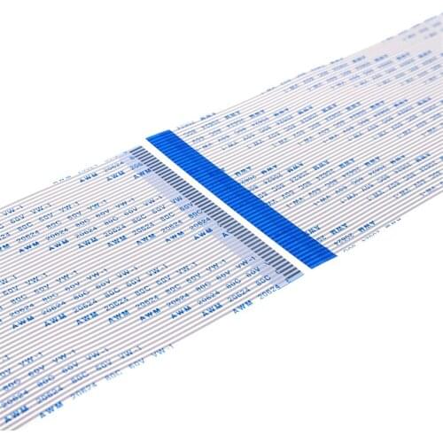 2 PCS FPC Flat Flexible Cable FFC Jumper Pitch 1.25 mm Spacing 50 Pin Reverse Contact Side Opposite Type B 100 200 mm Tin Plated