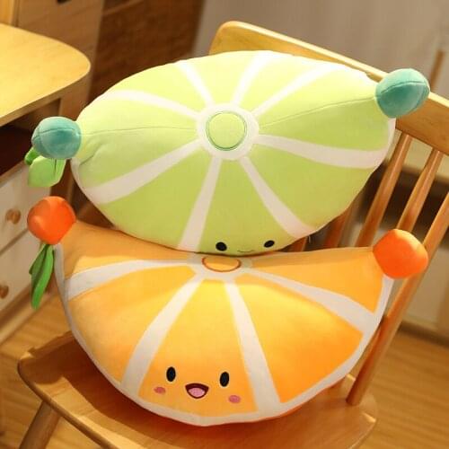 Simulation Fruit Orange Pillow Creative Orange Plush Toy Sofa Cushion Child Birthday Gift