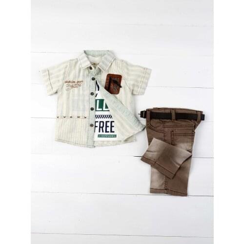 Green Brown Male Child 4 PCs Set