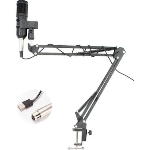 Bm 800 Upgraded bm 900 Mikrofon Condenser USB Microphone Studio With Stand Tripod Mic For Computer Karaoke PC Adjustable volume