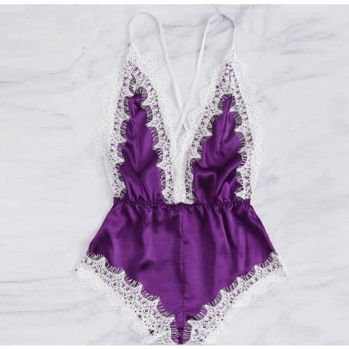 Hot Sale Fashion New Style Sexy Underwear Suspender Oil-Light Cloth One Piece Clothes Womens pajamas Sexy Lace Home Dress