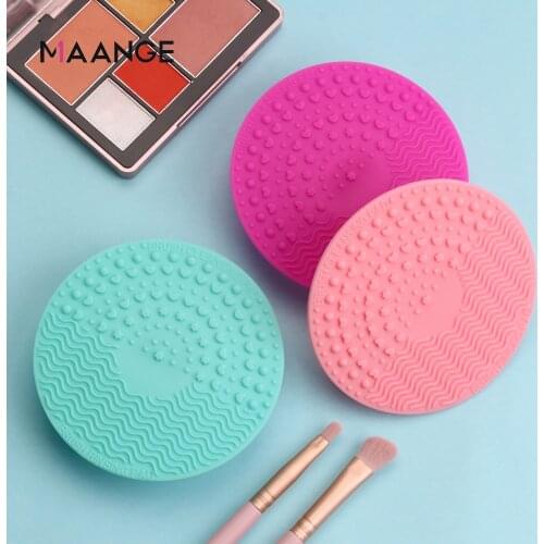 MAANGE Makeup Brush Cleaner Pad Silicone Scrubbing Board Wash Make Up Cosmetic Foundation Eyeshadow Blush Brush Gel Clean Tool