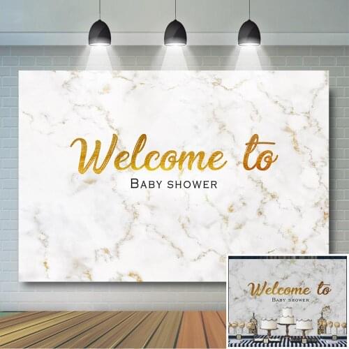 Marble Photography Backdrop Baby Shower Wedding Bridal Shower Custom Party Banner Baby Shoot Background for Photo Studio