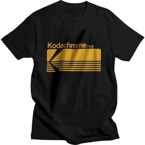 Kodak Kodachrome Logo T-shirt Mens Fashion T Shirt Short Sleeve 100% Cotton Photographer Tshirt Unique Tee Tops