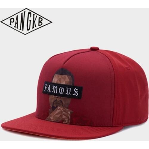 PANGKB Brand DROP OUT CAP RED BORDEAUX novelty hip-hop snapback hat for men women adult outdoor casual sun baseball cap