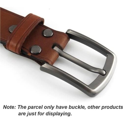 1x 40mm Men Belt Buckles Brushed Metal Fashion End Bar Single Pin Buckles Fit for 37mm-39mm Belt Leather Craft Parts