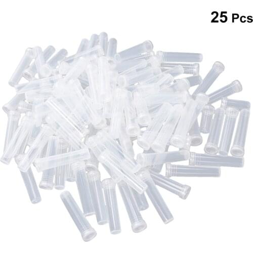 25pcs Plastic Transparent Laboratory Clear Plastic Test Tubes Flower Tube Container For Flower Storing Florist Trasferring Vials