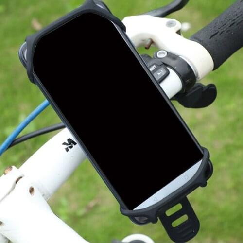 Shockproof Rotatable Bike Phone Mount 360° Rotation Silicone Bicycle Phone Holder Universal Motorcycle Handlebar Mount Dropship