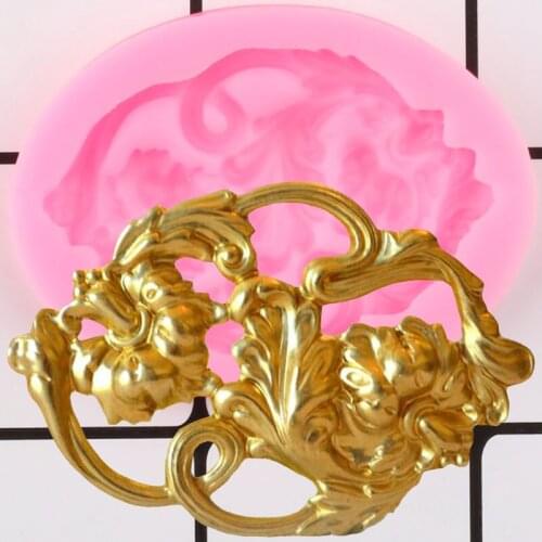 Relief Silicone Mold Cupcake Topper Fondant Cake Decorating Tools DIY Cake Border Molds Candy Clay Chocolate Gumpaste Mould