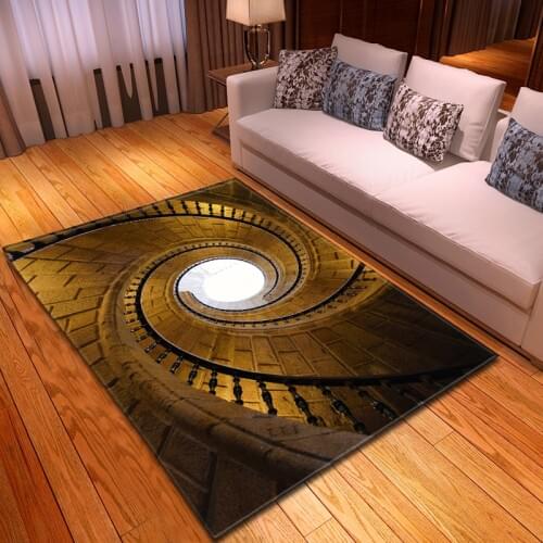 Nordic Spiral Staircase 3D Carpet Soft Flannelette Bedroom Carpet Modern Home Decoration Carpet and Family Living Room Carpet