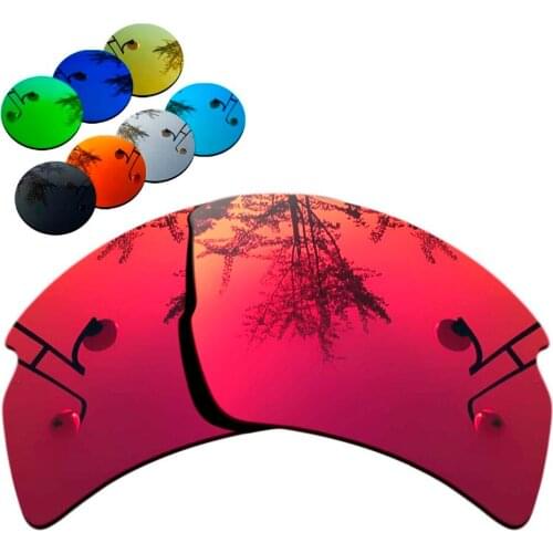100% Precisely Cut Polarized Replacement Lenses for Flak 2.0 XL Sunglasses Magenta Red Mirrored Coating Color- Choices