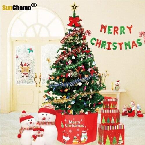 1.5m Christmas Tree Package 150cm Encrypted Christmas Decoration Tree with Colored Lights Christmas Decorations