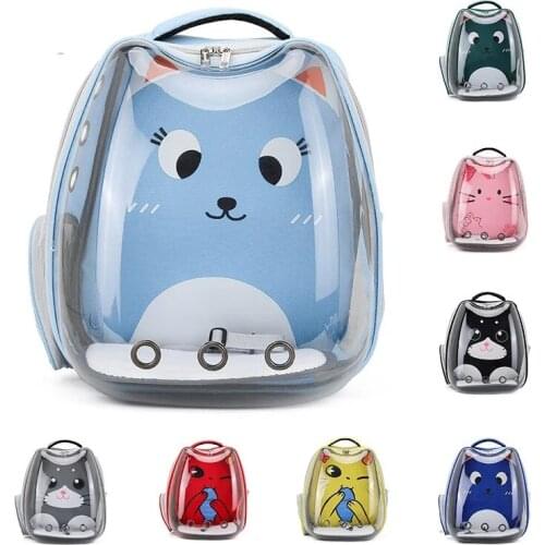 Breathable Cat Carrier Bag Outdoor Travel Backpack for Cat Dog Transparent Space Capsule Cage Pet Backpack Portable Carrying Bag