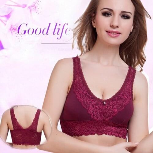 Sexy Wireless Full Cotton Plus Size Thin Bra Lace Modal Seamless Vest Top Sleeping Bras 70 75 80 85 90 95 A B C D Free Shipping