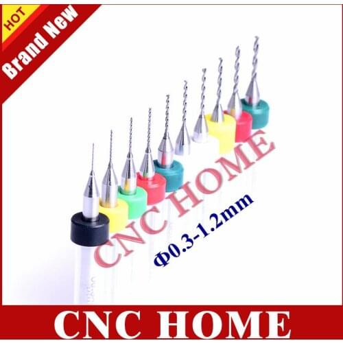 10PCS (0.3/0.4/0.5/0.6/0.7/0.8/0.9/1.0/1.1/1.2mm) Dremel PCB Cemented Carbide Drill Bits, Aiguille Hardware Processing Drilling