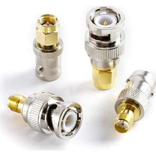 2pc BNC to SMA female/male to BNC female/male RF adapter/connector