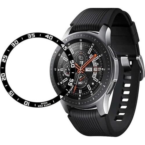 22mm 20mm Gear S3 frontier Metal case For Samsung Galaxy Watch 46mm 42mm band Metal Bezel Ring Adhesive case Anti Scratch Bezel