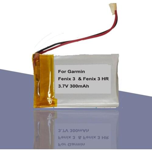 300mAh 3.7V Rechargeable Battery For Garmin Fenix 3 / Fenix 3 HR Smart Watch Batterie Accumulator AKKU