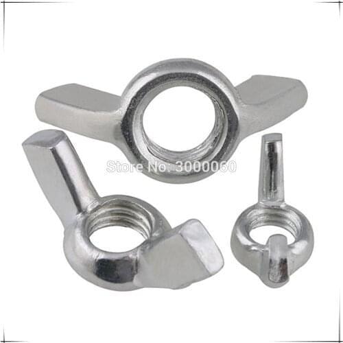 5/16-18 DIN315 Zinc Plated Carbon Steel Hand Twist Butterfly Wing Nut 50pc/lot