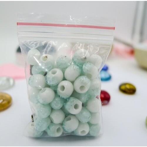 6# 100pcs Jingdezhen Ceramic Beads Oblate Yoga Procelain Bead For Jewelry Making 6mm Beads #A513A