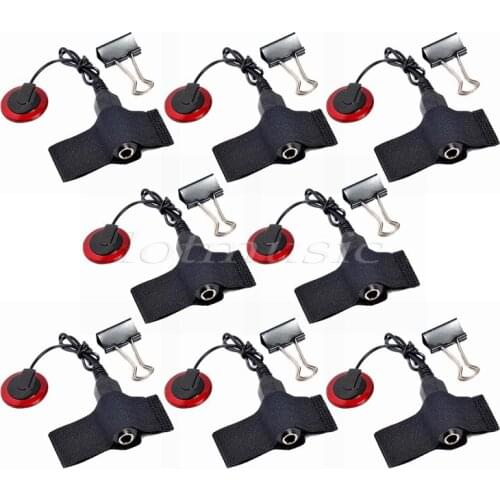 8Pcs Black Red Piezo Pickup Transducer Contact Microphone MIC pickup for Guitar Violin Viola Cello Banjo