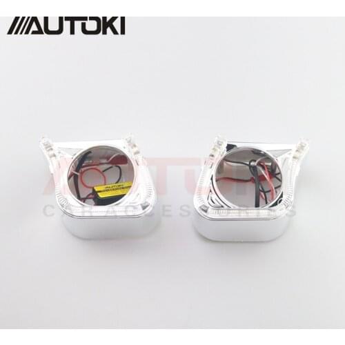 Free Shipping Autoki 2017 2.5inch New U shape Bi-xenon Projector Lens LED Projector Shroud Light Guide for Car Auto Accessories