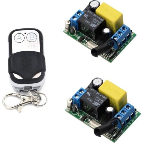 AC 220V Wireless Relay Remote Control Light Switch Wireless Remote Power Switch 1CH 10A Relay , 2 X Receiver + Transmitter