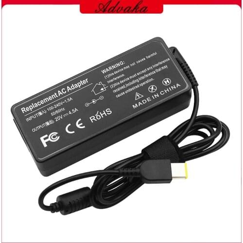 20V 4.5A 90W AC Adapter Power Supply Charger Replacement For Lenovo ThinkPad Yoga 260 370 T470 T450S T460S T440S T450 E570 X1