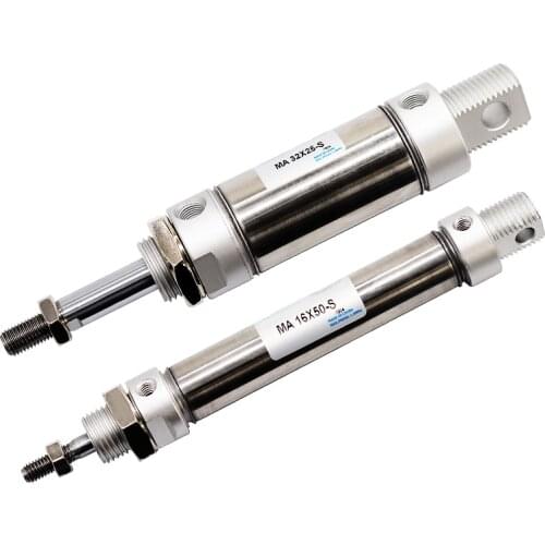 Airtac Type Cylinder MA Series Stanless Steel Mini Cylinder MA16x25 MA16x50 MA16x100 MA16x150 MA16x200 MA16x250