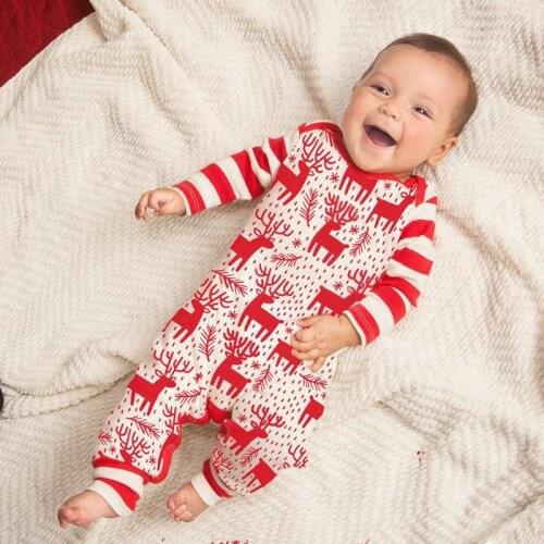 0-12M Christmas Baby Clothing Newborn Kid Boy Girl Romper Long Sleeve Romper Cute Sweet Cartoon Xmas Party Club Outfit