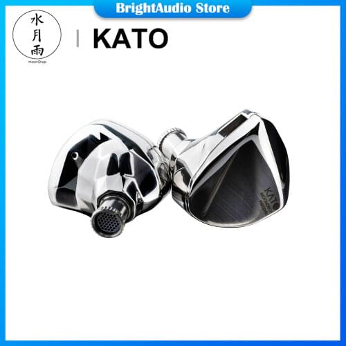 MoonDrop KATO 10mm DLC Diaphragm Dynamic In-ear Monitor Earphone IEM 0.78mm Detachable Cable Earbuds with 4pair Sound Tubes