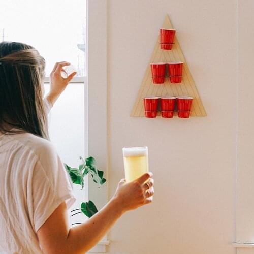 Hot Saling 1 Set Beer Pong Game Kit Tennis Balls Cups Board Games Party Supplies For KTV Bar Set 6 Red Cups Ping Pong Balls