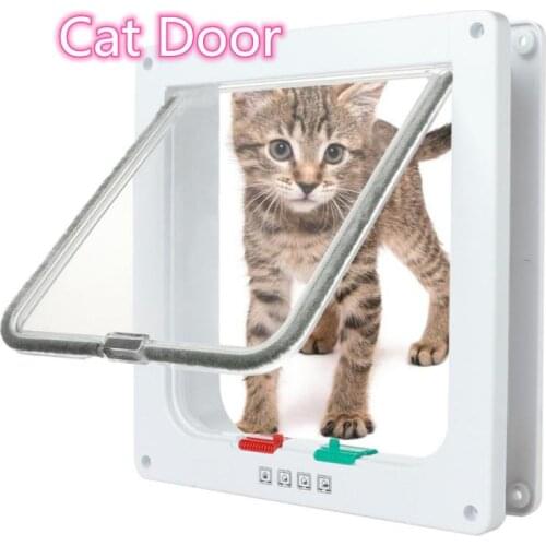 Cat Freely Enter Exit Two-way Door Direction Control Special Opening Closing Door Pet Controllable Smooth Surface ABS Material