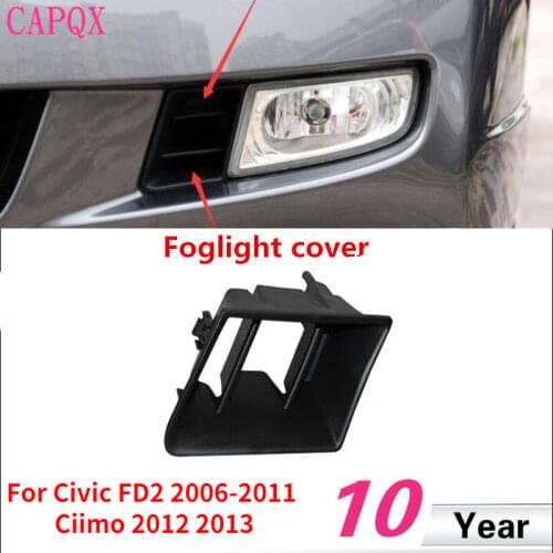 CAPQX fog lamp garnis Front bumper Fog light cover 71109-SNB-000 For CIVIC FD2 2006 2007 2008 2009 2010 2011 CIIMO 2012 2013