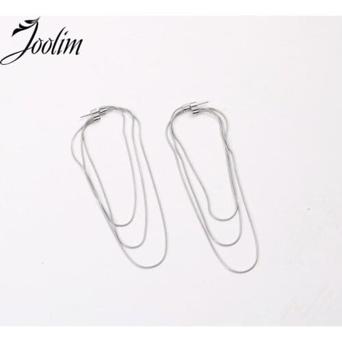 Tarnish Free PVD Gold Finish Long Multilayer Tassel In Design Earring Stainless Steel Tarnish Free Gold Jewelry Wholesale