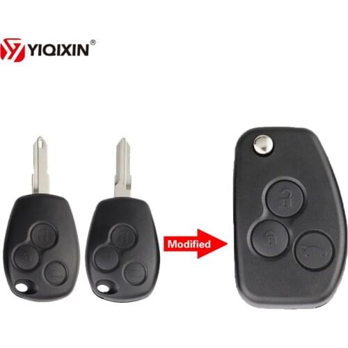 YIQIXIN Modified 3 Buttons Flip Car Key Shell Case For Renault Duster Logan Fluence Clio Kangoo Sandero For Nissan VAC102 Ne72