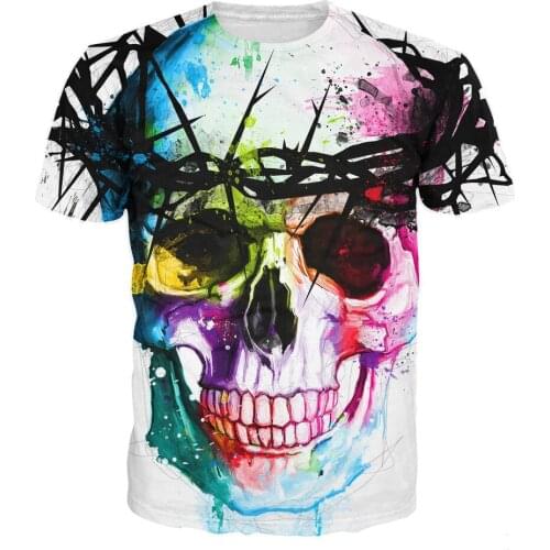 2021 New Arrive Fashion Clothing Tops Camisas Jesus Skull T-Shirt Fresh Tee Summer Style T Shirt For Unisex Women Men