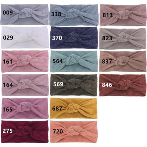 40pc Baby Hair Bands Girls Headbands Toddler Knitted Hairband Infant Ribbed Headband for Kids Headwear Children Hair Accessories