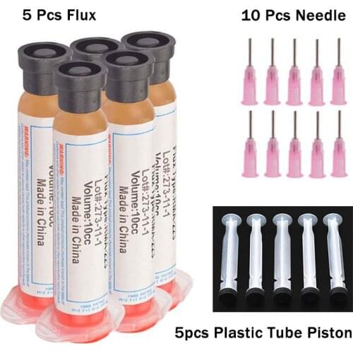 5pcs 10cc Solder PCB SMD Soldering Paste Flux Grease RMA223 RMA-223 For Chips Computer Phone LED BGA SMD PGA PCB DIY Repair Tool