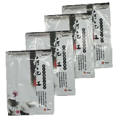 80Pcs Lotus Red Pain Relieving Plaster Pain Reliever Patch Muscle Back Shoulder Pain Balm Rthritis Massage Orthopedic Plaster