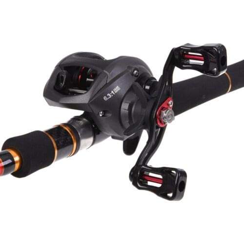 Dual Brake Baitcasting Fishing Gear Reel Left Hand Lure Reel Bait Casting Fishing Reel Water Drop Wheel Right